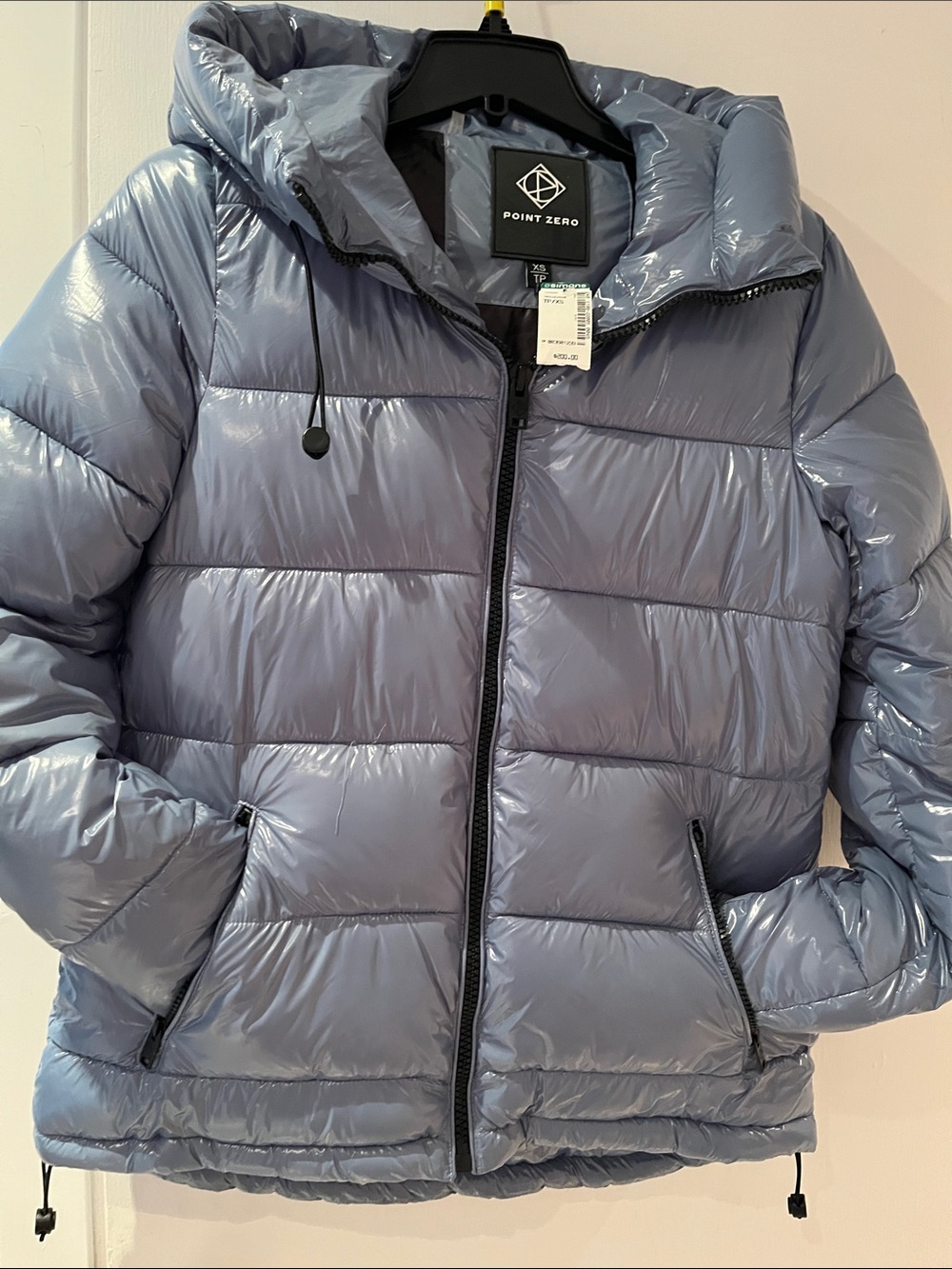 Point Zero Glossy Light Blue Puffer Jacket